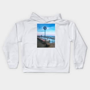 Seaport Clock Boats Summer Sunset Italy Kids Hoodie